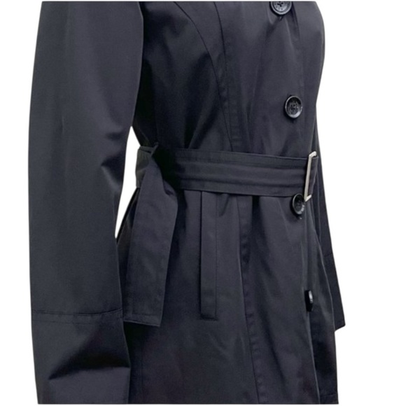 Michael Kors Black All Weather Trench Coat Size Large - Picture 10 of 15